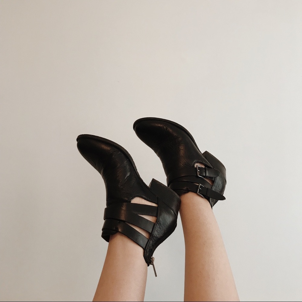 Black Leather Booties, by Kenneth Cole Reaction